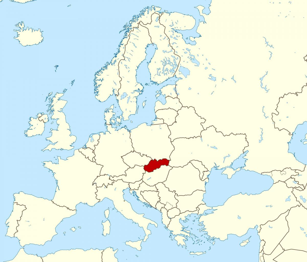 kart Slovakiya, Avropanın xəritəsi