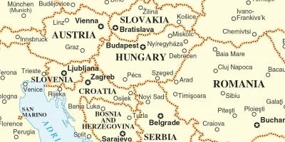 Kart Slovakiya ətraf ölkələrin