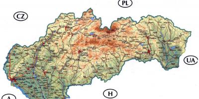 Ətraflı xəritəsi Slovakiya