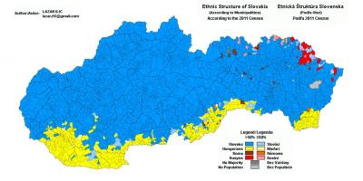 Kart Slovakiya etnik
